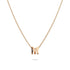Initials Brick Alphabet Letter Necklace Rose Gold Layered Steel Jewellery
